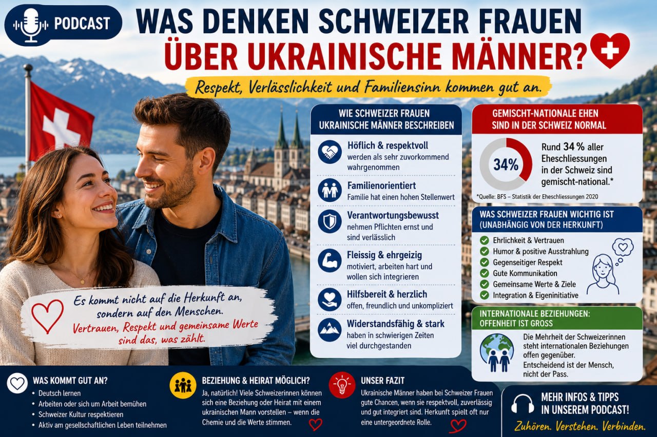 Zum Vergrössern anklicken Was denken Schweizer Frauen über ukrainische Männer?