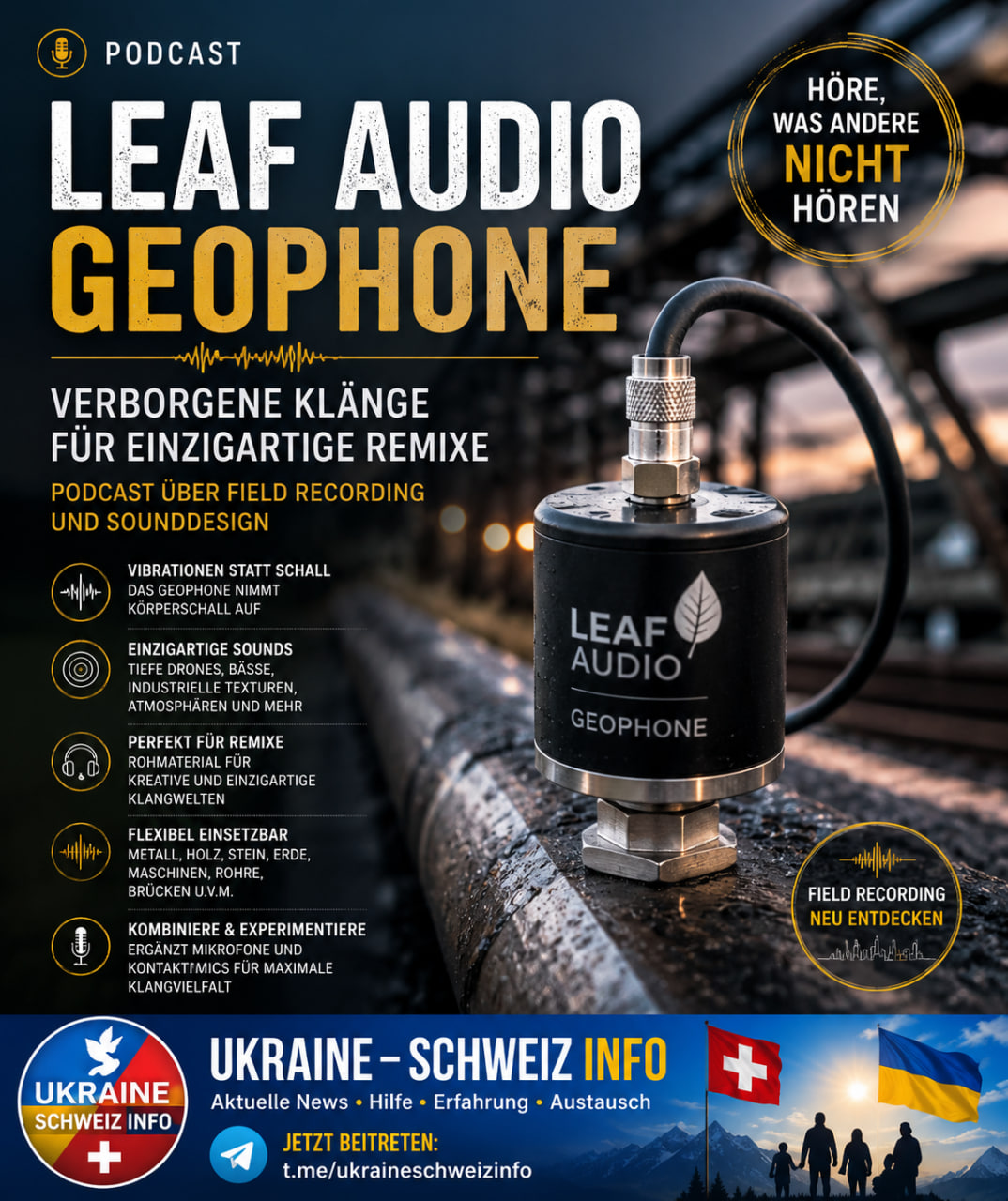Zum Vergrössern anklicken Leaf Audio Geophone