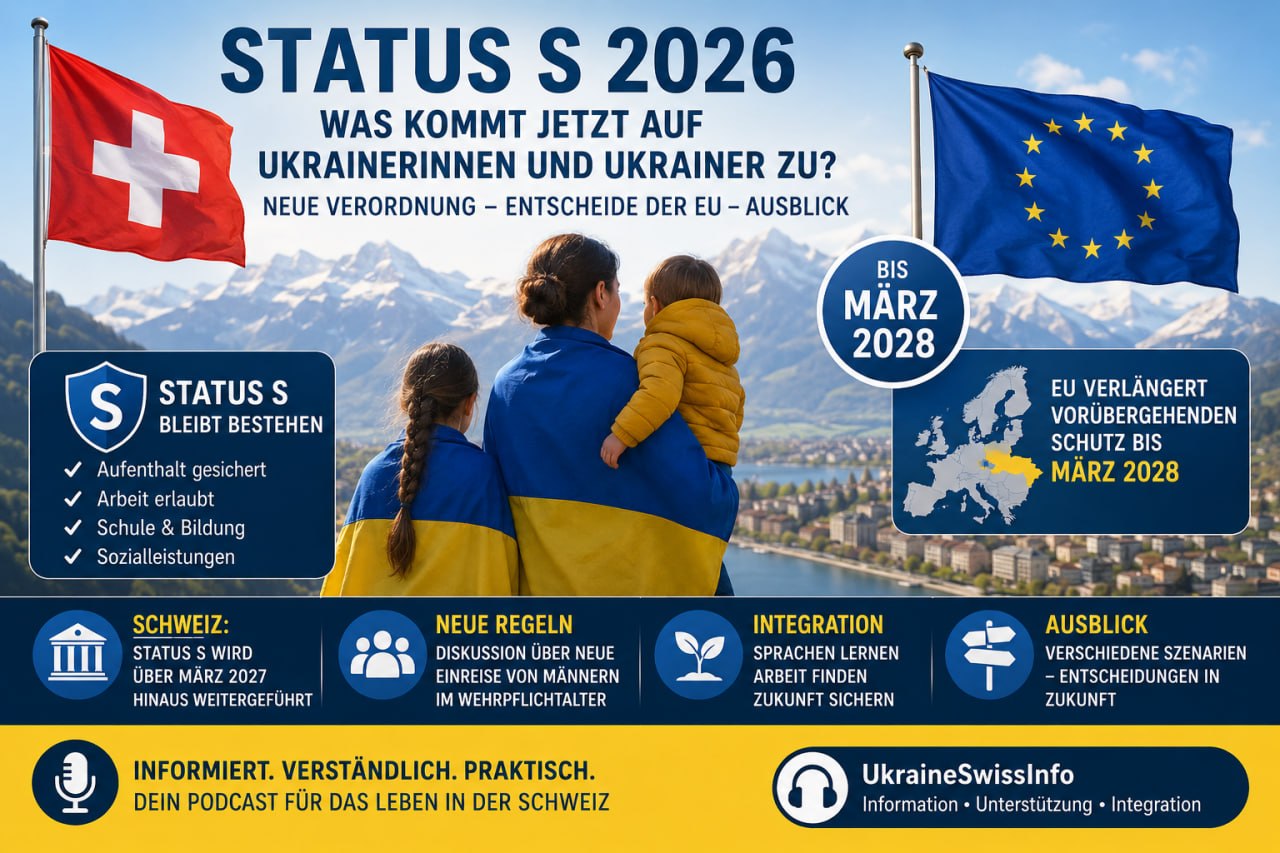Zum Vergrössern anklicken Status S 2026 - Was kommt jetzt auf Ukrainer und Ukrainerinnen zu?