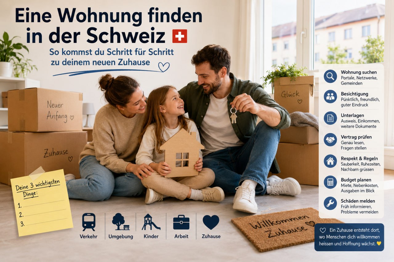 Zum Vergrössern anklicken Eine Wohnung finden in der Schweiz