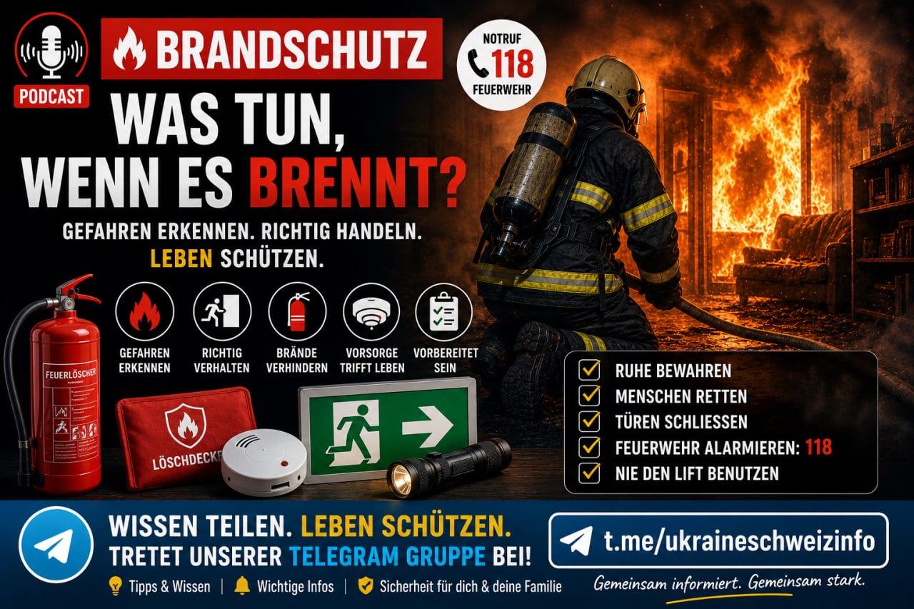 Zum Vergrössern anklicken Was tun, wenn es brennt?