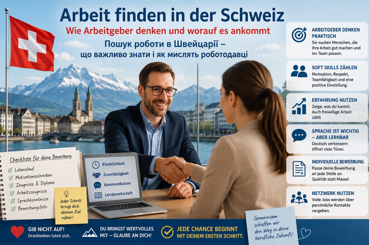 Zum Vergrössern anklicken Arbeit finden in der Schweiz