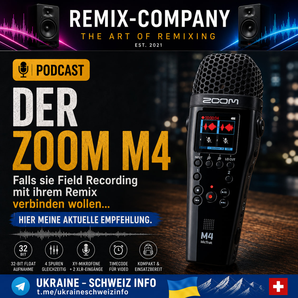 Zum Vergrössern anklicken Der Zoom M4