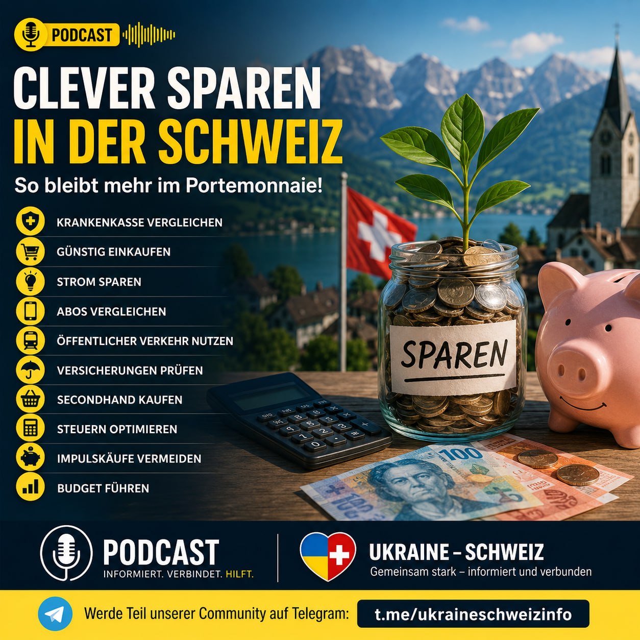 Zum Vergrössern anklicken Clever sparen in der Schweiz