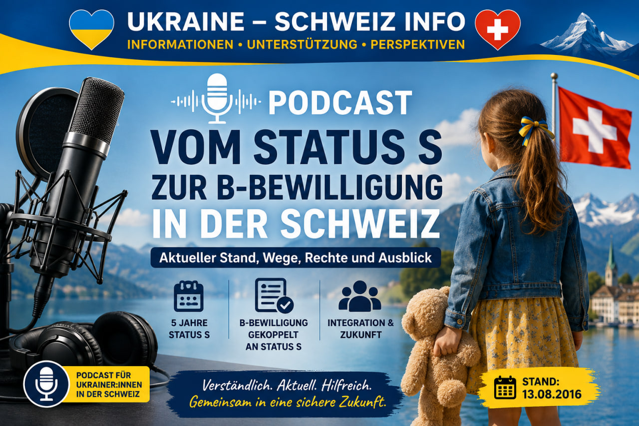 Zum Vergrössern anklicken Vom Status S zur B Bewilligung in der Schweiz